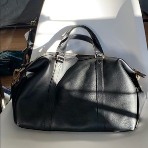 Black leather medium sized madewell bag